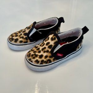 Toddler Kids Vans Leopard Slip-On V Sneakers - Toddler Size 6